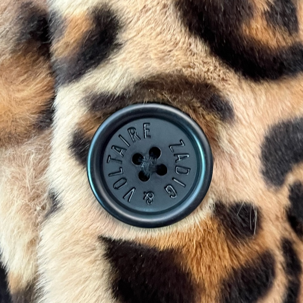 Zadig & Voltaire Leopard Print Faux Fur Coat - Picture 3 of 7